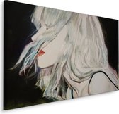 Schilderij - Moderne Vrouw, Premium Print op Canvas