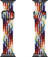 Dux Ducis - Smart Watch Bandje geschikt voor Apple Watch Series 38mm/40mm/41mm - Gevlochten Nylon Strap Mixture Version - Regenboog