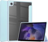 Case2go - Tablet Hoes geschikt voor Samsung Galaxy Tab A8 (2022 & 2021) - 10.5 Inch - Transparante Case - Tri-fold Back Cover - Licht Blauw
