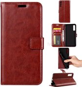 LuxeBass Hoesje geschikt voor Samsung Galaxy A7 2018 - Bookcase Bruin - portemonnee hoesje - telefoonhoes - gsm hoes - telefoonhoesjes