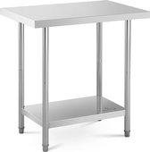 Royal Catering Roestvrijstalen tafel - 91 x 61 cm - Royal Catering - 480 kg draagvermogen