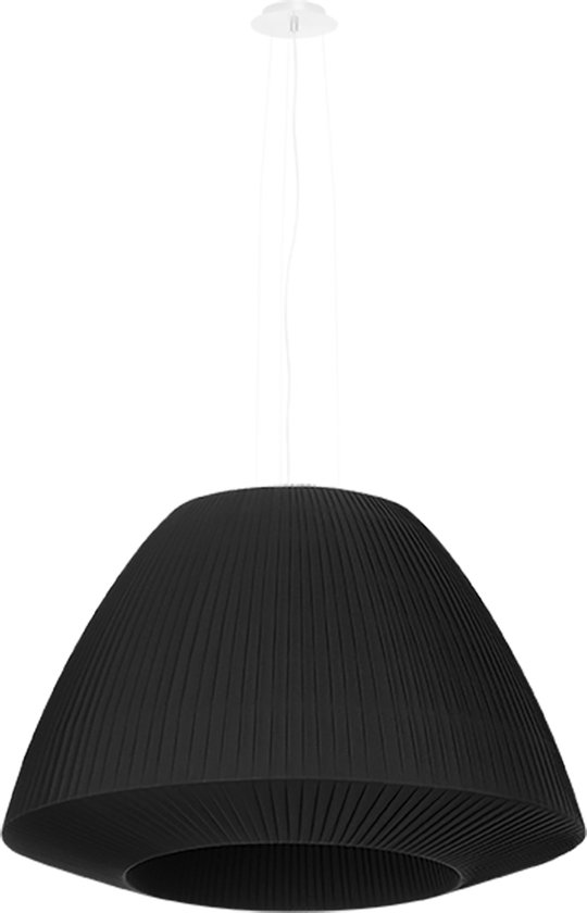 Minimalistische hanglamp Feronia met zachtroze stoffen kap 45 cm