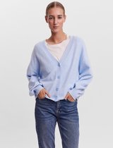 Vero Moda VMDOFFY LS V-NECK BUTTON CARDIGAN - Blue Blue