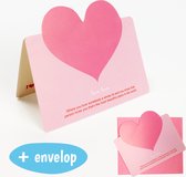 Unieke Valentijnskaart - Valentijnsdag Love You - Wenskaart - Valentijn Cadeautje Voor Hem en Haar - Kaart Vol Liefde – Hartjes – BFF - Voor Vriend of Vriendin - Valentijnskaarten – Met Envelop