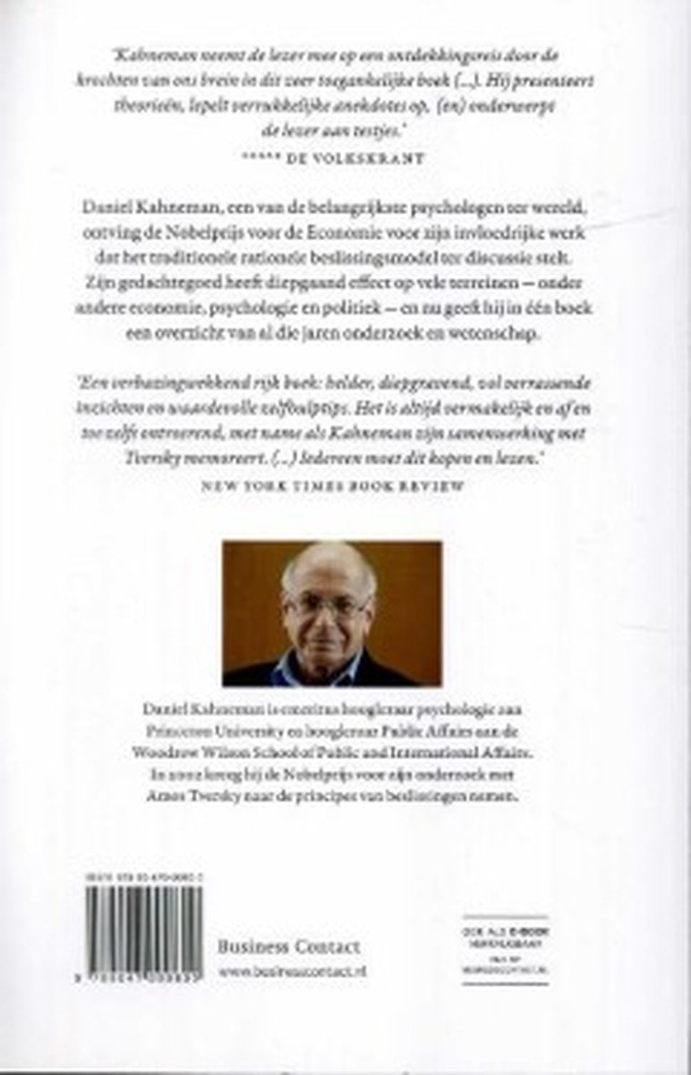 Ons Feilbare Denken - back cover