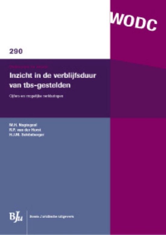 Onderzoek en beleid-reeks WODC 290 - Inzicht in de verblijfs ... - cover