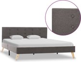 Decoways - Bedframe stof taupe 140x200 cm