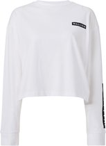WALLIEN - Dames Long Sleeve T-Shirt - Zwart Logo - Wit