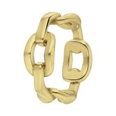 Lucardi Dames Goldplated ring Blaise - Ring - Cadeau - Moederdag - Staal - Goudkleurig