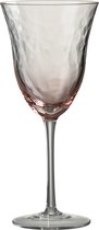 Wijnglas | glas | roze | 10x10x (h)22 cm