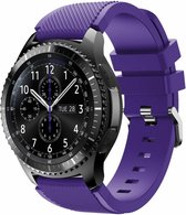 Bandje Voor de Samsung Gear S3 Classic / Frontier - Siliconen Armband / Polsband / Strap Band / Sportbandje - Paars