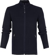 Brax - Style John Vest Zip Donkerblauw - 58 - Modern-fit