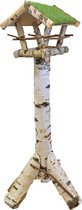 Voederhuis berken met gazon (kunstgras) dak - 123,0 x 48,0 x 48,0 cm