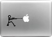 Mobigear Design Sticker Geschikt voor Apple MacBook Air 11 (2010-2016) - Machinegeweer