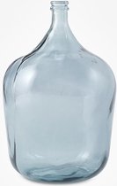 Vaas Dame-Jeanne van gerecycleerd glas JERZY 34L - Transparant blauw