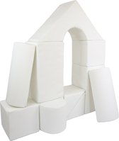 speelgoed en blocs de mousse - 11 pièces - blocs de construction XXL - blanc
