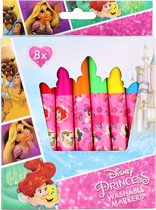 Uitwasbare stiften "Princess" 8 stuks