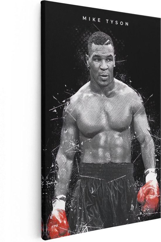 Artaza - Peinture sur Canevas - Boxer Mike Tyson - 40x60 - Petit - Photo sur Toile - Impression sur Toile