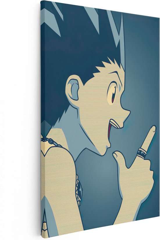 Artaza Canvas Schilderij Anime Karakter Gon Freeecss - 80x120 - Groot - Muurdecoratie - Canvas Print