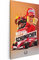 Artaza Canvas Schilderij Michael Schumacher bij Ferrari F1 - 80x120 - Groot - Muurdecoratie - Canvas Print