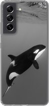 Convient pour coque Samsung Galaxy S21 FE - Orque - Water - Animaux - Étui de téléphone en Siliconen
