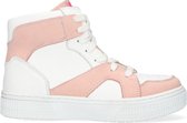 Braqeez 422252-571 Meisjes Basket Sneakers - Roze/Wit - Leer - Veters
