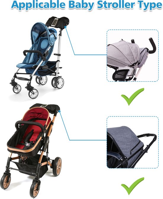 Handwarmer Kinderwagen - Handschoenen voor Kinderwagen en Buggy - Handwarmers met Telefoonzakje - Zwart van Aemiou. — afbeelding 3