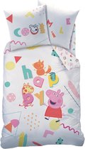 Peppa Pig Memphis Dekbedovertrek - Eenpersoons - 140 x 200 cm - Multi