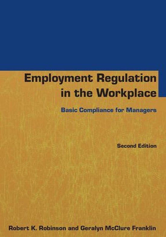 Employment Regulation in the Workplace - cover