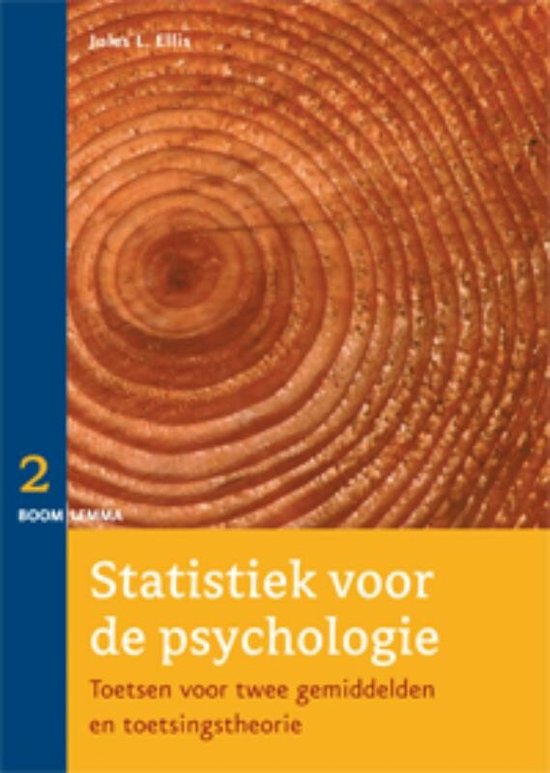 Cover van het boek 'Statistiek voor de psychologie / 2 / druk 2'