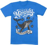 Morrissey Heren Tshirt -S- Never Giving In/Whale Blauw