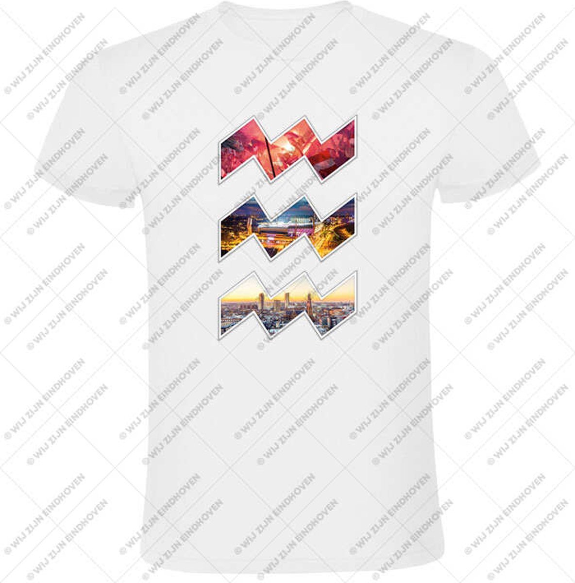 Club kleuren en de stad Dames t-shirt | 040 | Eindhoven | voetbal | red white army | cadeau | Wit