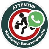 Whatsapp buurtpreventie sticker 50 mm - 10 stuks per kaart
