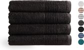 Handdoek Set - 100% Egyptisch Katoen - 4 stuks - 70x140 - zwart