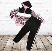 Joggingpak Zebra zwart roze -s&C-98/104-Joggingpakken en huispakken