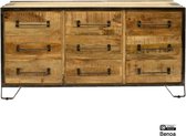 Dressoir industrieel | spring | Mangohout | Mango | naturel | 150 x 45 x 80(h) cm