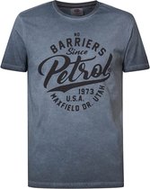 Petrol Industries - Heren Zomers T-shirt - Grijs - Maat S