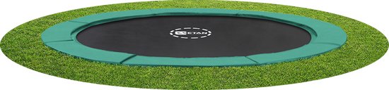 Etan® PremiumFlat Trampoline - ø 427 cm / 14ft - Groen - Rond - Volledig Gelijkvloers - Inground Trampoline - Max. Gebruikersgewicht 150 kg