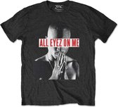 Tupac Heren Tshirt -XL- Eyez On Me Zwart