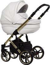 Baby Merc Faster 3 Kinderwagen - Wit/Goud Limited Edition - Kinderwagen incl. Autostoel