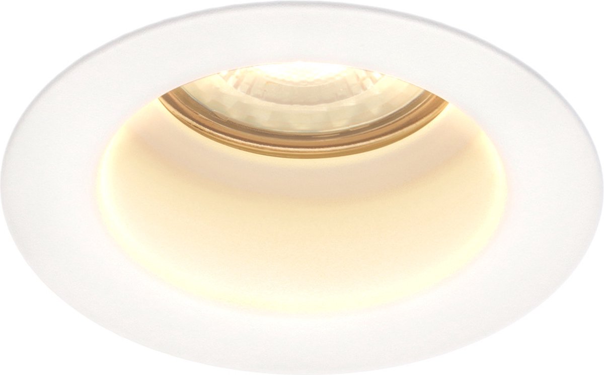 HOFTRONIC Mari - LED inbouwspot verdiept Wit - 2700K Warm wit licht - Verwisselbare GU10 5 Watt 400 Lumen - Dimbaar - IP65 waterdicht - Voor binnen en buiten - Zaagmaat:67-75mm - Inbouwdiepte: 111mm - Voor binnen - badkamer en buiten