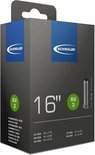 Schwalbe fietsbinnenband verpakking, 16 inch, met autoventiel AV3.