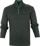 New Zealand Auckland - Milburns Pond Pullover Half Zip Donkergroen - L - Regular-fit