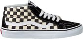 Vans Dames Sneakers Sk8 Mid Reissue Checkerboard - Zwart - Maat 39