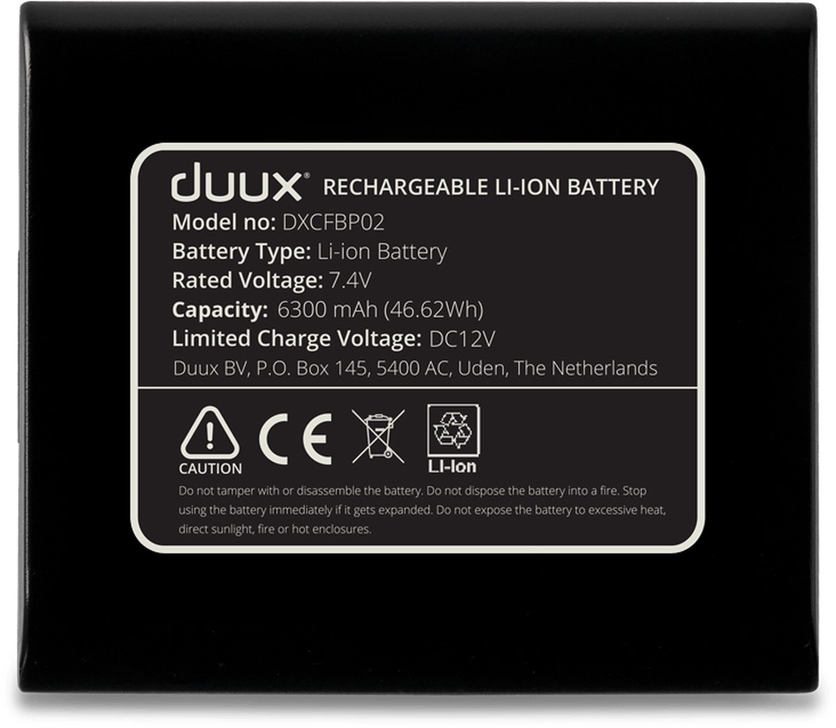 Duux Dock & Accu voor Duux Whisper Flex (Smart) DXCFBP02 | Batterij | 6300mAh | 12 uur gebruikstijd
