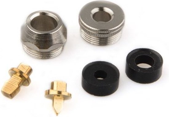 Alligator Pompnippel vervangset - 6-delig - Voor luchtpistool en compressorhandvat - Onderhoud en reparatie — afbeelding 2