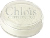 Chloïs Glitter White 10 ml - Transparant - Chloïs Cosmetics - Chloïs Glittertattoo - Cosmetische glitter geschikt voor Glittertattoo, Make-up, Facepaint, Bodypaint, Nailart - 1 x 1