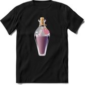 Valentijn love potion T-Shirt | Grappig Valentijnsdag Cadeautje voor Hem en Haar | Dames - Heren - Unisex | Kleding Cadeau | - Zwart - S
