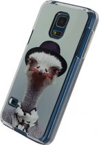 Samsung Galaxy S5 Mini Hoesje - Xccess - Metal Plate Serie - Aluminium Backcover - Funny Ostrich - Hoesje Geschikt Voor Samsung Galaxy S5 Mini