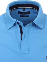 Casa Moda Polo Shirt Comfort Fit Effen Stretch Blauw - L